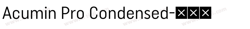 Acumin Pro Condensed字体转换